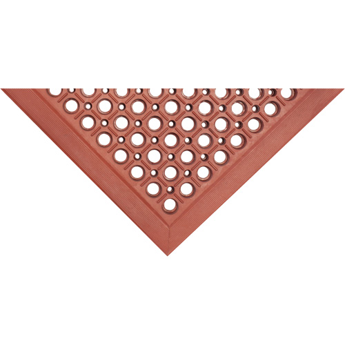 Competitor Series Mats, Slotted, 3' x 5' x 7/8", Orange, Natural Rubber Helyx Safety & Industrial Supplies