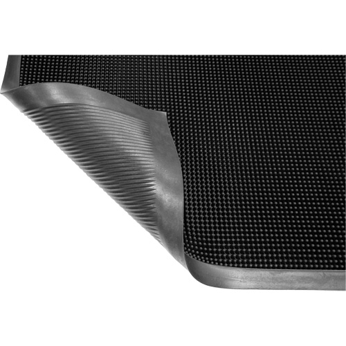 Tapis Gritstop Fingermat, Caoutchouc, Grattoir Type, Motif Textur&eacute;, 2' x 2-2/3', Noir Helyx Safety & Industrial Supplies