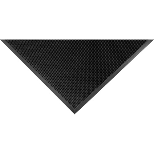 Tapis Gritstop Fingermat, Caoutchouc, Grattoir Type, Motif Textur&eacute;, 2' x 2-2/3', Noir Helyx Safety & Industrial Supplies