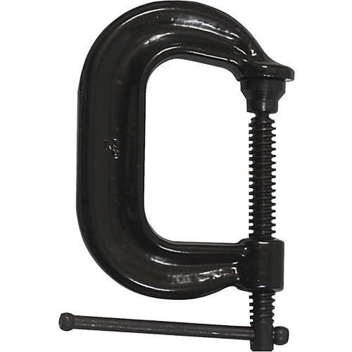 Regular-Duty Deep Throat C-Clamp, 2" (51 mm) Capacity, 2-1/8" (54 mm) Throat Depth Helyx Safety & Industrial Supplies