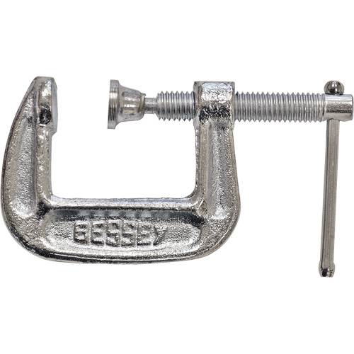 Serre-joint en C de s&eacute;rie l&eacute;g&egrave;re, Capacit&eacute; de 1" (25 mm), Profondeur de gorge de 1" (25 mm) Helyx Safety & Industrial Supplies