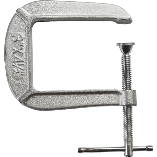 Serre-joint en C de s&eacute;rie l&eacute;g&egrave;re, Capacit&eacute; de 3" (76 mm), Profondeur de gorge de 4-1/2" (114 mm) Helyx Safety & Industrial Supplies