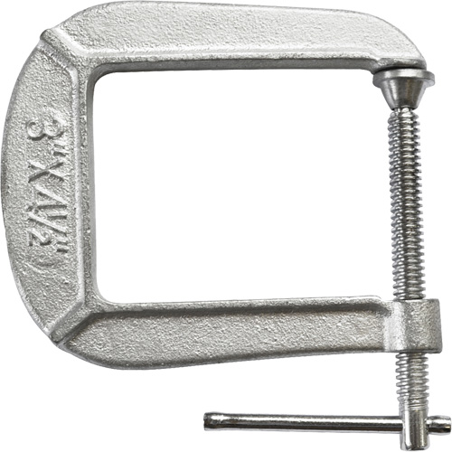 Serre-joint en C de s&eacute;rie l&eacute;g&egrave;re, Capacit&eacute; de 3" (76 mm), Profondeur de gorge de 4-1/2" (114 mm) Helyx Safety & Industrial Supplies