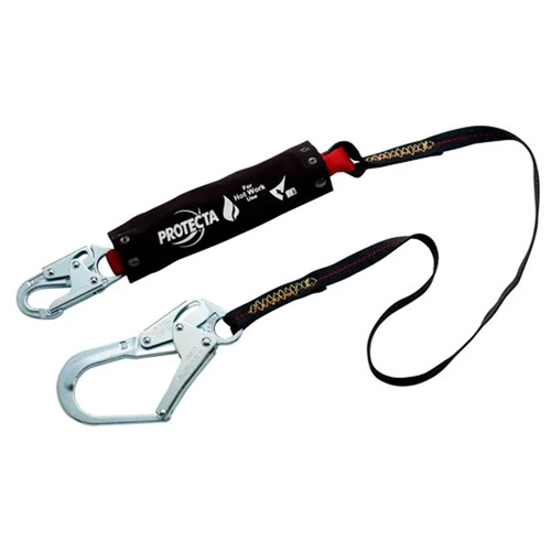 PRO Shock-Absorbing Lanyard, 4', Rebar Hook Center, Snap Hook Leg Ends, Kevlar&reg; Helyx Safety & Industrial Supplies