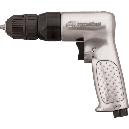 Perceuse pneumatique r&eacute;versible, 4 pi³/min, 1/4" NPTF, 93 dBA, 3/8" mandrin, Sans cl&eacute; Helyx Safety & Industrial Supplies