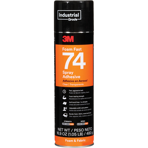 Foam Fast 74 Spray Adhesive, Clear, Aerosol Can Helyx Safety & Industrial Supplies