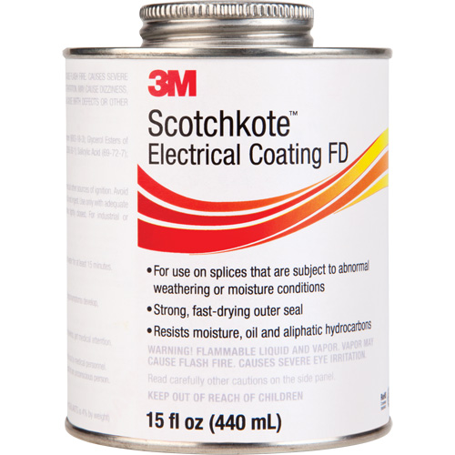 Rev&ecirc;tement &eacute;lectrique FD Scotchkote, Transparent, 15 oz, Canette Helyx Safety & Industrial Supplies