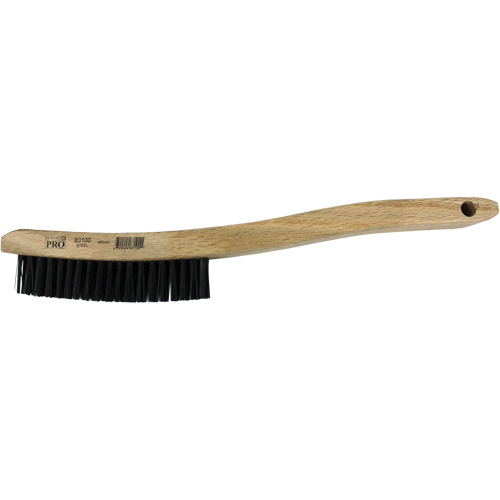 Brosse &agrave; r&eacute;curer &agrave; manche courb&eacute;, Acier, 3 x 19 rangs de fils, Longueur 13-3/4" Helyx Safety & Industrial Supplies