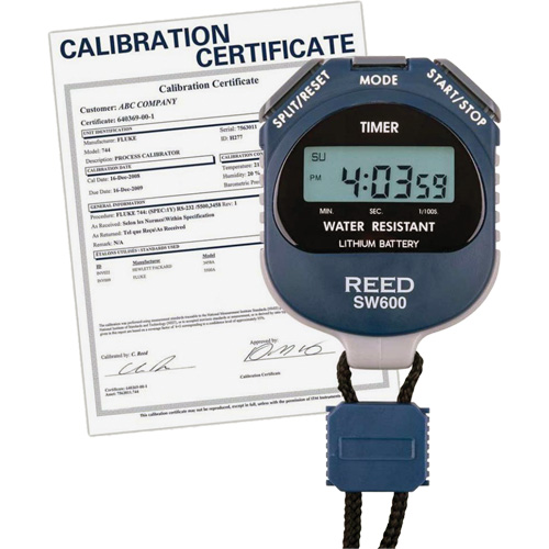 SW600 Stopwatch with Calibration Certificate, Digital, Water Resistant Helyx Safety & Industrial Supplies