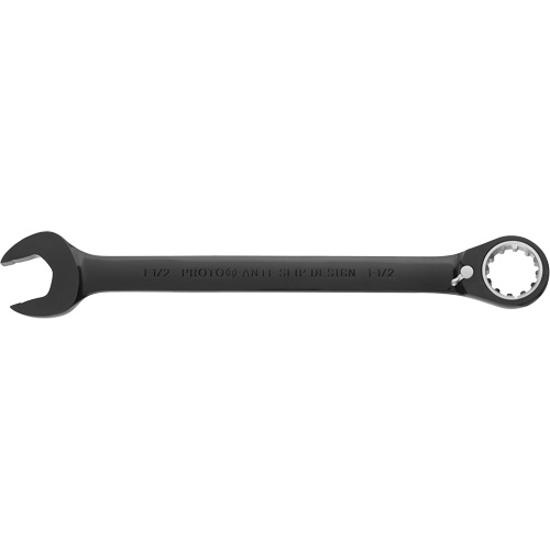 Reversible Combination Ratchet Wrench, 4/6/12 Point, 1-1/2", Black/Chrome Finish Helyx Safety & Industrial Supplies