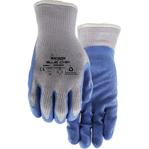 Stealth Blue Chip Coated Gloves, Large, Rubber Latex Coating, 10 Gauge, Polyester Shell Helyx Safety & Industrial Supplies