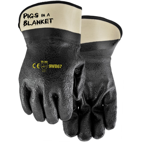 Pigs in a Blanket Coated Gloves, One Size, PVC/Nitrile Coating Helyx Safety & Industrial Supplies