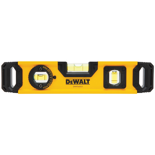 Torpedo Level, 9" L, Aluminum, 3 Vials, Magnetic Helyx Safety & Industrial Supplies