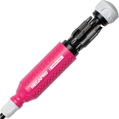 Original Pink 15-in-1 Multi-Bit Screwdriver, 8-37/50" L, Textured Handle Helyx Safety & Industrial Supplies