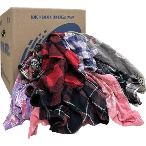 Wiper Rags, Flannel, 10 lbs. Helyx Safety & Industrial Supplies