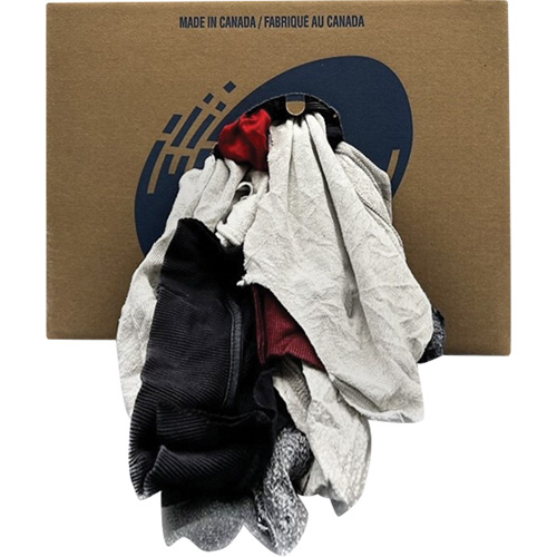 Western Wiper Rags Box, Fleece, Mix Colours, 20 lbs. Helyx Safety & Industrial Supplies