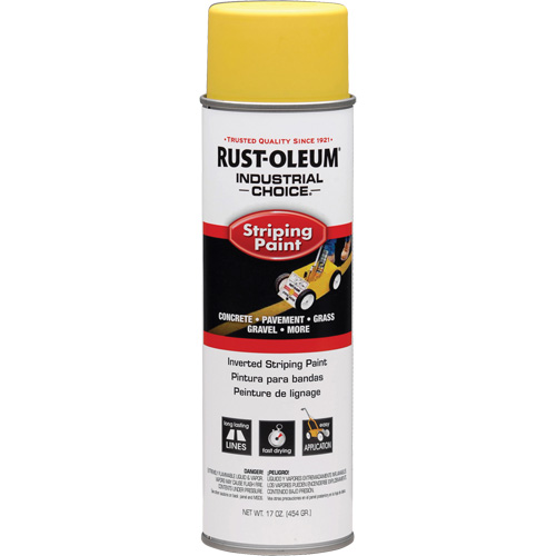 Industrial Choice&reg; S1600 System Inverted Striping Spray Paint, Yellow, 18 oz., Aerosol Can Helyx Safety & Industrial Supplies
