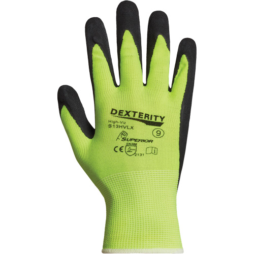 Dexterity&reg; Coated Gloves, 10, Latex Coating, 13 Gauge, Polyester Shell Helyx Safety & Industrial Supplies