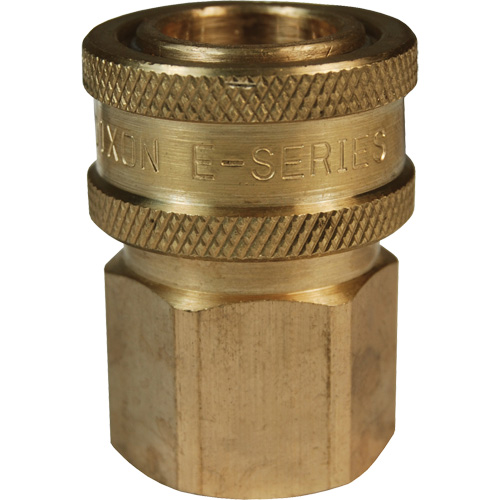 DQC E-Series Straight-Through Interchange Coupler, Brass, 3/4", Female NPTF, 1700 PSI Helyx Safety & Industrial Supplies