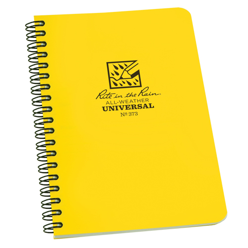 Carnet de notes de poche &agrave; spirale lat&eacute;rale, Couverture souple, Jaune, 64 Pages, 4-5/8" , 7"  Helyx Safety & Industrial Supplies