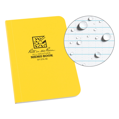 Memo Book, Soft Cover, Yellow, 112 Pages, 3-1/2" W x 5" L Helyx Safety & Industrial Supplies