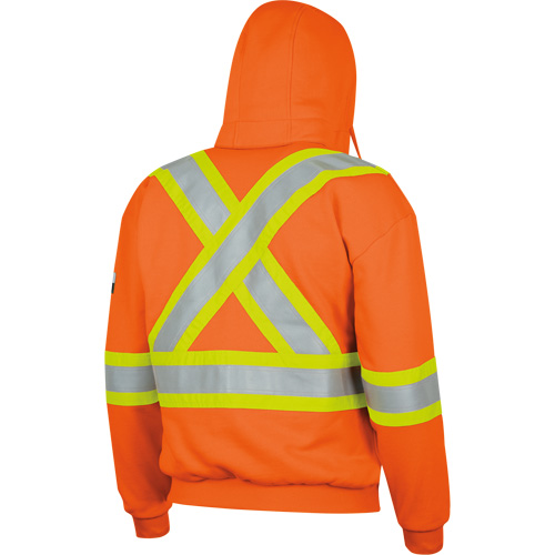 338SF Flame-Resistant Zip Style Hoodie, Men's, X-Large, High Visibility Orange, 22 cal/cm² Helyx Safety & Industrial Supplies