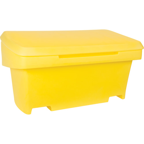 Heavy-Duty Outdoor Salt and Sand Storage Container, 24" x 48" x 24", 10 cu. Ft., Yellow Helyx Safety & Industrial Supplies
