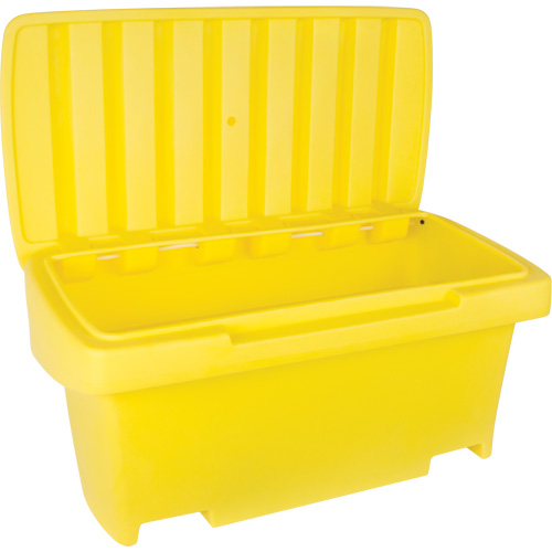 Heavy-Duty Outdoor Salt and Sand Storage Container, 24" x 48" x 24", 10 cu. Ft., Yellow Helyx Safety & Industrial Supplies