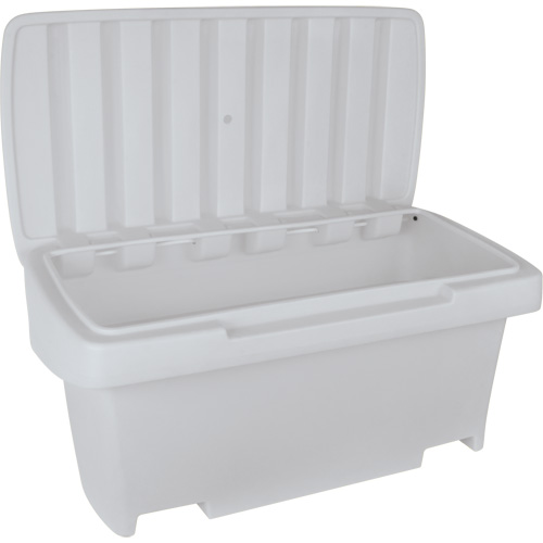 Heavy-Duty Outdoor Salt and Sand Storage Container, 24" x 48" x 24", 10 cu. Ft., Grey Helyx Safety & Industrial Supplies