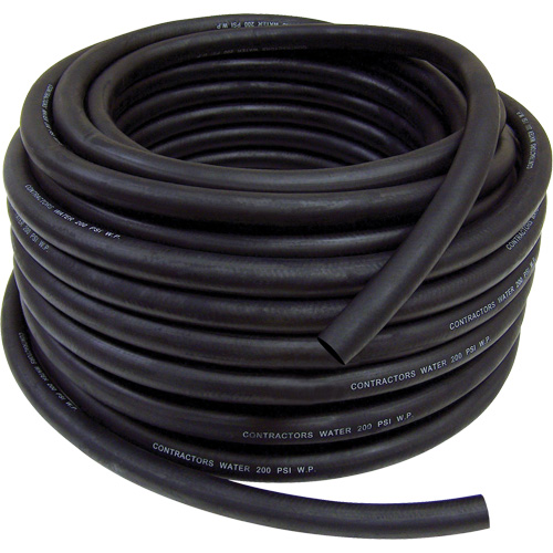 Boyau de jardin d'&eacute;vacuation de l'eau pour entrepreneur, Caoutchouc, 3/4" dia x 50' Helyx Safety & Industrial Supplies