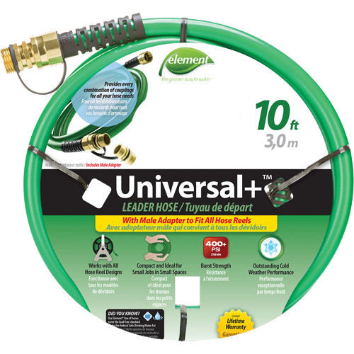 Element&reg; Universal+&reg; Leader Hose, PVC, 1/2" dia. x 10' Helyx Safety & Industrial Supplies
