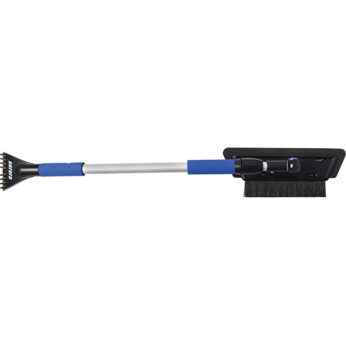 Snow Brush, Telescopic, EVA Foam Blade, 48" Long, Black/Blue Helyx Safety & Industrial Supplies