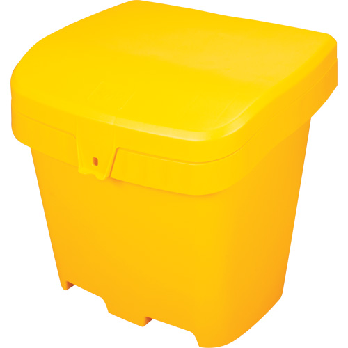 Bacs d'entreposage pour sel & sable, Avec Moraillon, 21" x 27" x 26", 4,24 pi³, Jaune Helyx Safety & Industrial Supplies