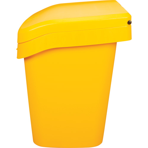 Bacs d'entreposage pour sel & sable, Avec Moraillon, 21" x 27" x 26", 4,24 pi³, Jaune Helyx Safety & Industrial Supplies