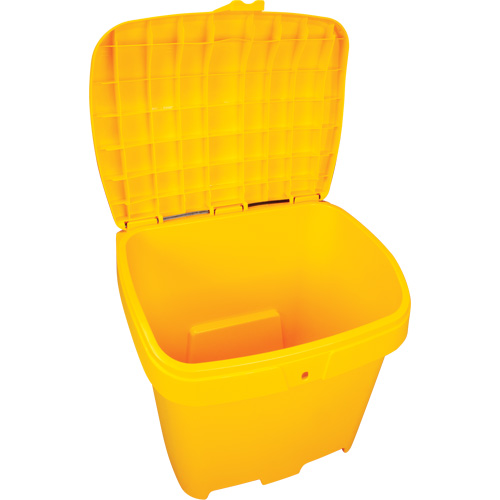 Bacs d'entreposage pour sel & sable, Avec Moraillon, 21" x 27" x 26", 4,24 pi³, Jaune Helyx Safety & Industrial Supplies