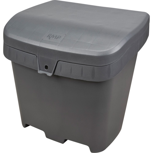 Salt & Sand Storage Bins, With Hasp, 21" x 27" x 26", 4.24 cu. ft., Grey Helyx Safety & Industrial Supplies