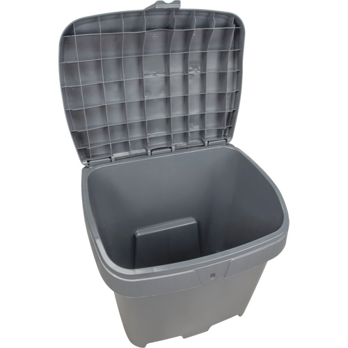 Salt & Sand Storage Bins, With Hasp, 21" x 27" x 26", 4.24 cu. ft., Grey Helyx Safety & Industrial Supplies