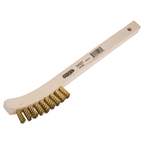 Petites brosses de nettoyage, Laiton, 2 x 9 rangs de fils, Longueur 8-5/8 Helyx Safety & Industrial Supplies
