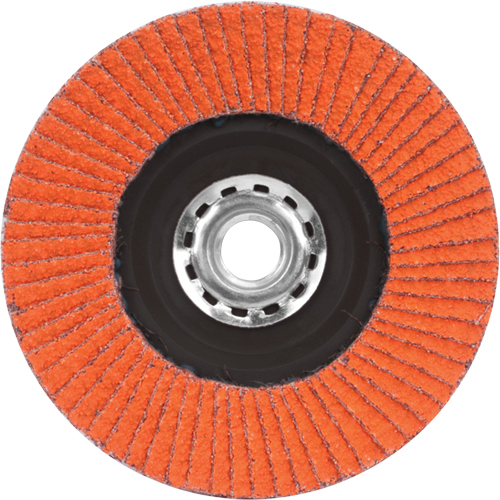 Flap Discs - Quick Trim SG Blaze R980P, 4-1/2" x 5/8"-11, Type 27, 40 Grit, Ceramic Helyx Safety & Industrial Supplies