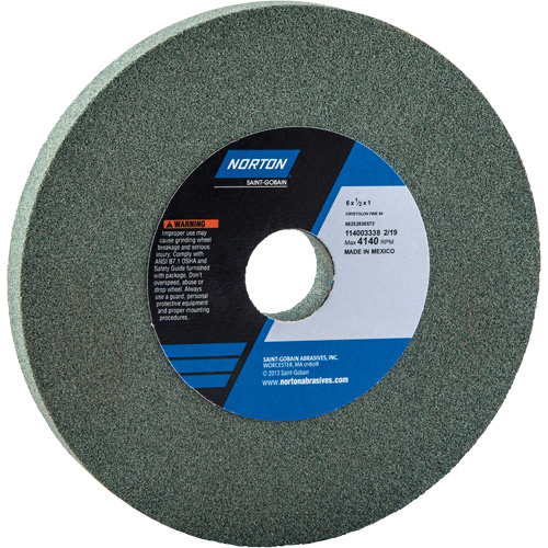 Bench Grinding Wheels - Gemini, 6" x 1/2", 1" Arbor Helyx Safety & Industrial Supplies