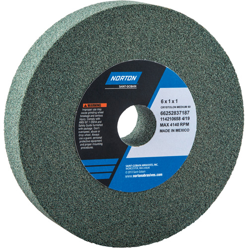 Meules pour rectifieuses d'&eacute;tabli - Meules Gemini, 6" x 1", Arbre de 1" Helyx Safety & Industrial Supplies
