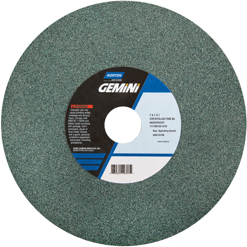 Meules pour rectifieuses d'&eacute;tabli - Meules Gemini, 6" x 1", Arbre de 1" Helyx Safety & Industrial Supplies