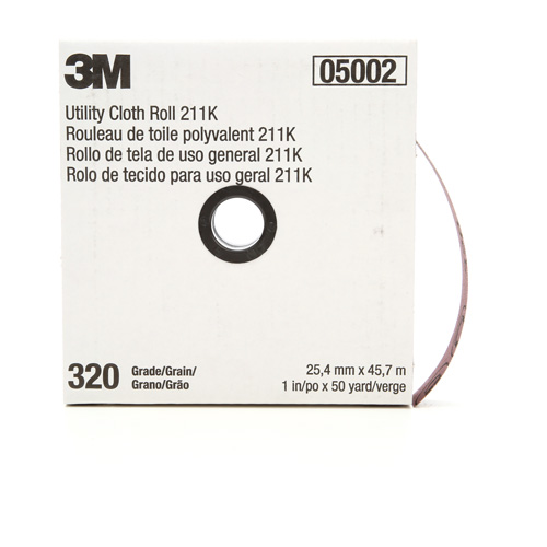 Utility Sanding Roll 211K, Aluminum Oxide, 1" W x 150' L, 320 Grit Helyx Safety & Industrial Supplies