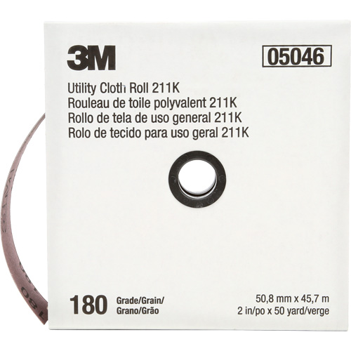 Utility Roll 211K, Aluminum Oxide, 2" W x 150' L, 180 Grit Helyx Safety & Industrial Supplies