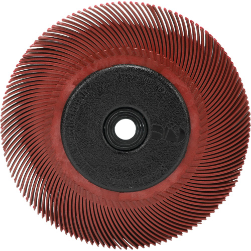 BROSSE RADIALE BRISTLE T-C,6",A/ADAPTATEUR 220, C&eacute;ramique, Grain 220, 6" dia. Helyx Safety & Industrial Supplies