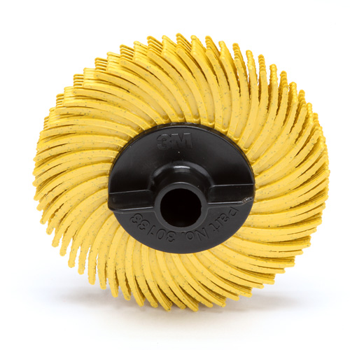Meule en soie radiale Scotch-Brite, Oxyde d'aluminium, Grain 80, 2" dia. Helyx Safety & Industrial Supplies