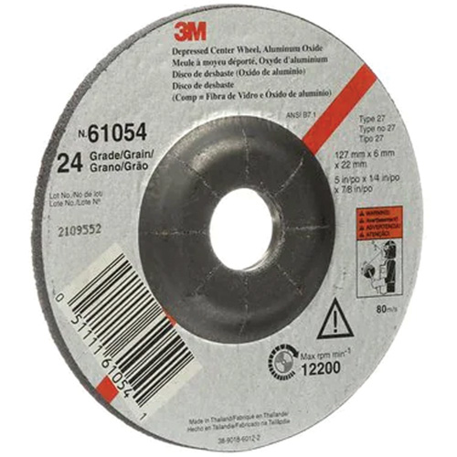 Meule &agrave; moyeu d&eacute;port&eacute;, 5" x 27, Oxyde d'aluminium Helyx Safety & Industrial Supplies