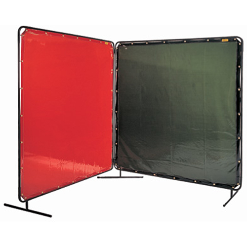 Welding Screen and Frame, Yellow, 6' x 6' Helyx Safety & Industrial Supplies