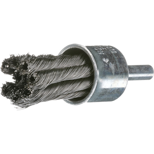 Brosses mont&eacute;es &agrave; fils nou&eacute;s, 1" dia., dia. Des fils 0,02", Tige 1/4" Helyx Safety & Industrial Supplies