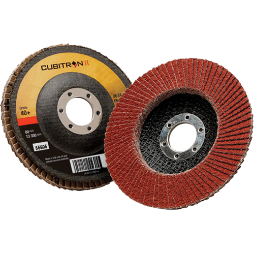 Cubitron II Flap Disc 967A, 4-1/2" x 7/8", Type 27, 40+ Grit, Ceramic Helyx Safety & Industrial Supplies